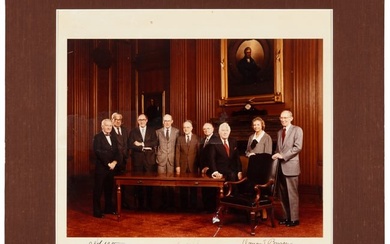 Burger Court photo signed by all nine justices