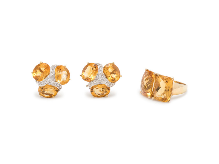 COLLECTION OF CITRINE JEWELRY