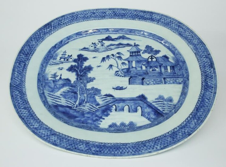 Canton Oval Platter, late 18th Century