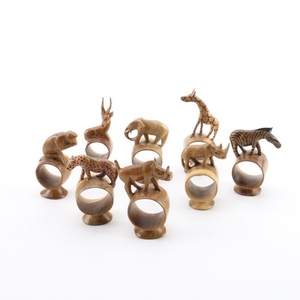 Lot-Art | Carved Animal Napkin Rings