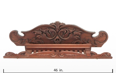 Carved Victorian Oak and Walnut Crests, Late 19th Century