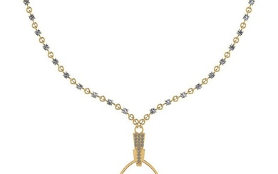 Certified 5.98 Ctw VS/SI1 Tanzanite And Diamond 14k Yellow Gold Necklace Necklace