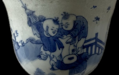 Chinese Blue & White Tea Bowl Mark on Base