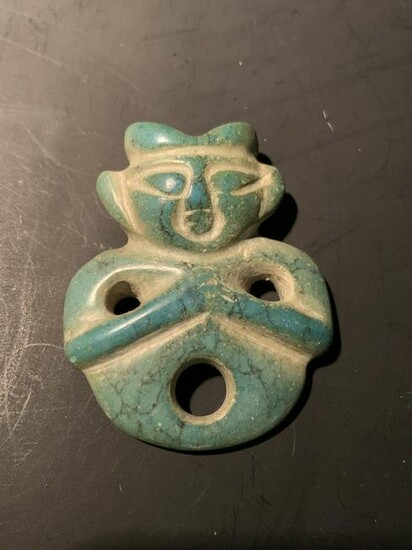 Chinese Hongshan Culture Turquoise Carving of People