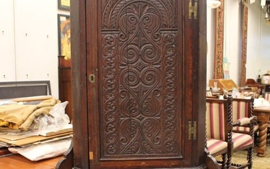 Circa 1580 to 1600 Renaissance Carved Oak Side Cabinet