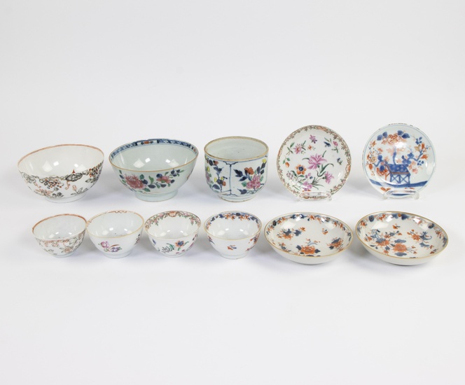 Collection of Chinese porcelain, famille rose, Imari
