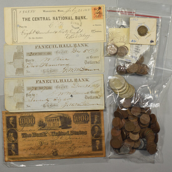 Collection of U.S. Coins, U.S. Currency, Foreign Coins, and Foreign Currency