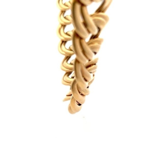 Cuban Link Yellow Gold Chain Necklace, French