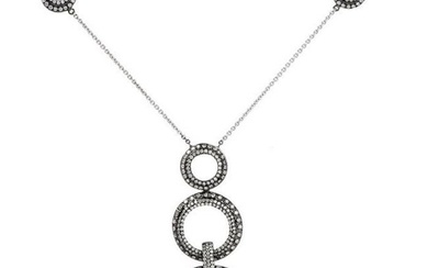 Daniel K Diamond 18K Gold Circle Drop Necklace