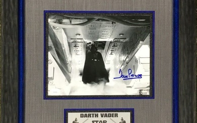 Dave Prowse Darth Vader Signed Star Wars Photo Custom Framed Display JSA COA
