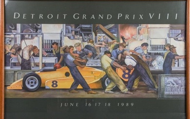 Detroit Grand Prix 1989 Vintage Picture Racing Poster Art Print