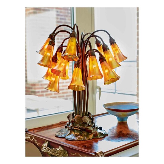 Eighteen-Light "Lily" Table Lamp