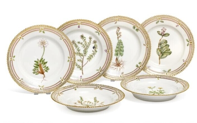 SOLD. "Flora Danica" six porcelain side plates. 3551. Royal Copenhagen. Diam. 17.5 cm. (6) – Bruun Rasmussen Auctioneers of Fine Art