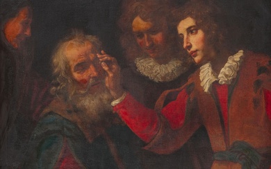 Florentine Caravaggesque Painter 17th century - Tobias Heals His Blind Father