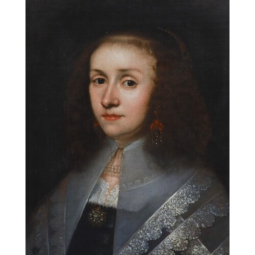 Follower of Daniel Mytens (c.1590-1687) Portrait of a Lady o...