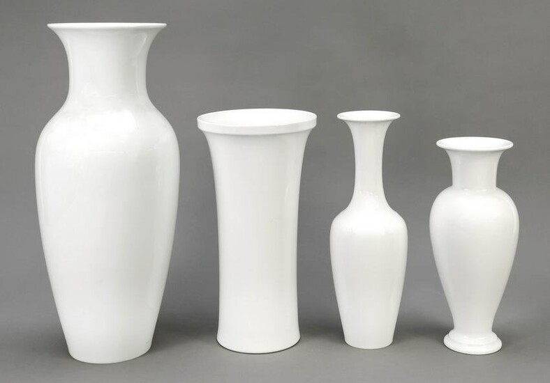 Four vases, KPM Berlin, marks