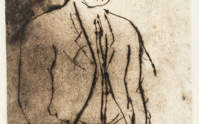 GEORGE GROSZ (1893-1959). Self-portrait (three-quarter figure).