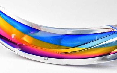 GORAN WARFF FOR KOSTA BODA; a 'Rainbow' glass sculpture of...