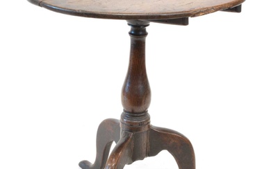 George III Welsh oak tripod table