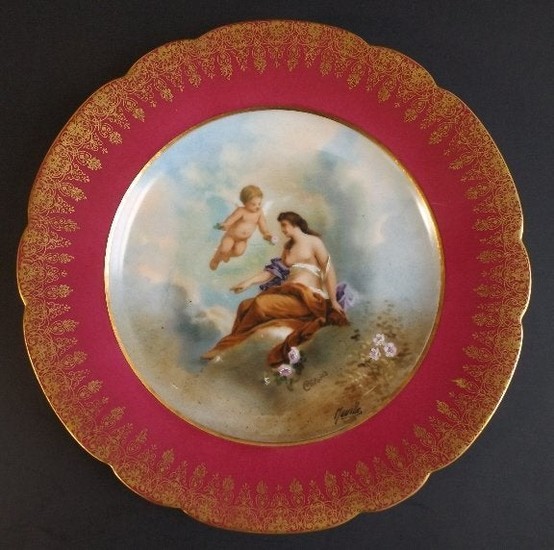 Goddess Chloris, Flora Limoges Porcelain Plate Moville
