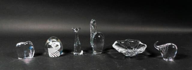 Grouping of Art Glass Steuben Baccarat Kosta