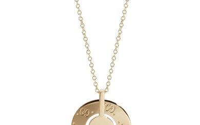 Gucci Icon Rotating Disc Circle Pendant in 18K Yellow Gold
