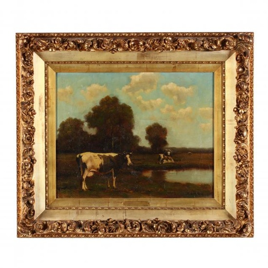 H. Liebman (German, 19th century), Cows in Pasture