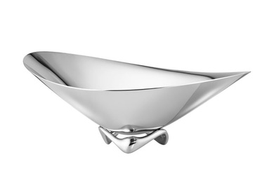 HK Henning Koppel by Georg Jensen Stainless Steel Wave Bowl Small - New