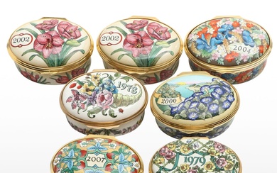 Halcyon Days Limited Edition "A Year to Remember" Enameled Boxes