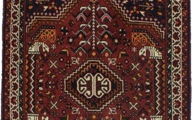 Hand-Knotted Tribal Design Small 35X5 Wool Area Rug Oriental Home Decor Carpet