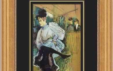 Henri de Toulouse-Lautrec Jane Avril Dancing Custom Framed Print