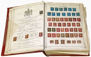 Imperial stamp album volume 1 including very comprehensive GB section from mulready envelope