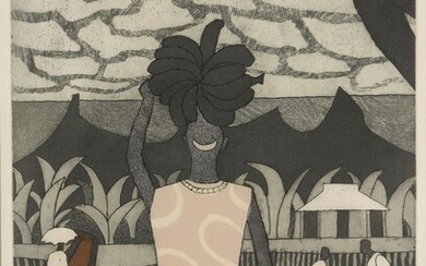 Julian Trevelyan RA, British 1910-1988, Banana Girl, 1966-67; etching and aquatint, signed, titled and numbered 5/125, image: 47.7 x 35 cm, (framed) (ARR)
