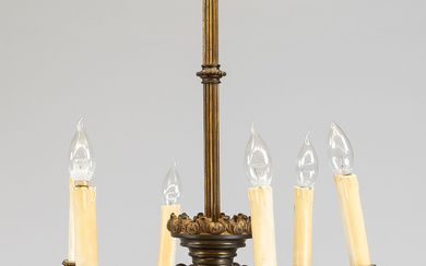 Chandelier, late 19th c., bronze wi