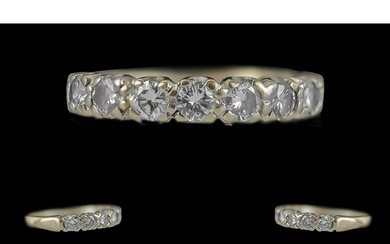 Ladies 18ct White Gold Diamond Set Half Eternity Ring. Marke...