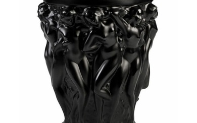 Lalique Bacchantes Crystal Art Glass Vase ~5.75"x4.84"