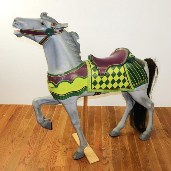 Large Antique Paint Decorated Carousel Horse