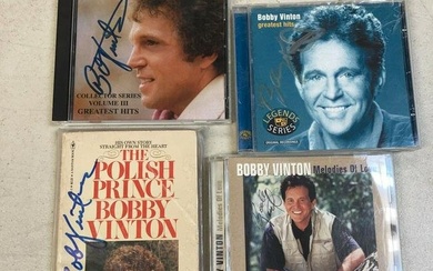 Lot Of (4) Bobby Vinton Signed Autographed CD's And Book