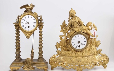 Lot details A late 19th century French gilt metal mantel...