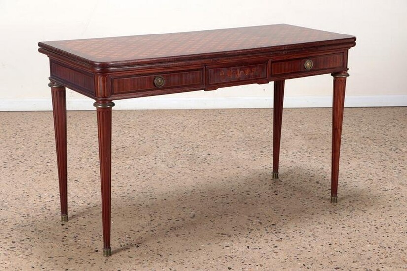 MARQUETRY INLAID CONSOLE DINING TABLE 1945