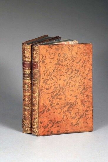 MIRABEAU (Honoré-Gabriel Riquetti de). Letters of seal and state prisons. Posthumous work, composed in 1778. In Hamburg, s.n., 1782. 2 vols. in-8, XIV p., [1] f., 320 p., + 203 p., contemporary spotted tan basane, smooth ornamented spine, garnet...
