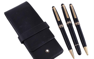MONTBLANC, MEISTERSTUCK, FOUNTAIN PEN, BALL POINT AND PENCIL SET