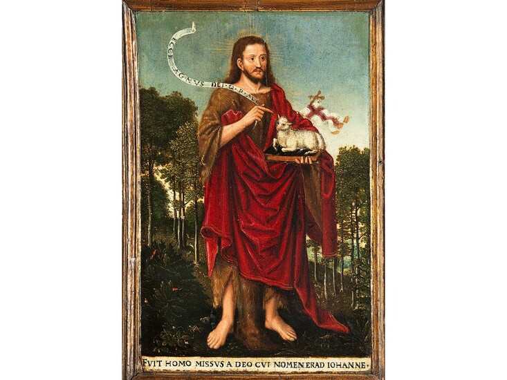 Maler der flämischen Schule des 15. Jahrhunderts, Umkreis von Hans Memling, 1433 – 1494, JOHANNES DER TÄUFER