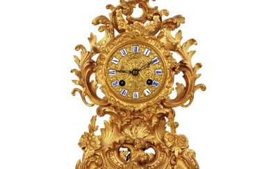 Mantel clock in Rococo style.