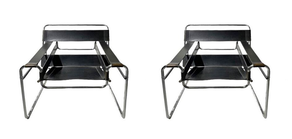 Marcel Breuer per Gavina, Pairs of Vassily model armchairs