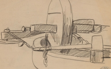 Mathurin MEHEUT (1882-1958) « La meule » Crayon gras monogrammé bas droite CP08 - 17x23.5...