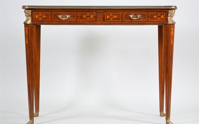 NEOCLASSICAL STYLE INLAID MAHOGANY SIDE TABLE