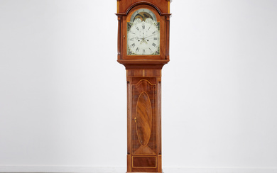 New Jersey Federal inlaid mahogany tall clock