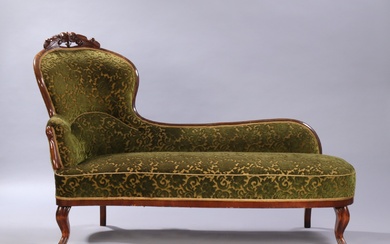New Rococo chaise longue, second half of the 19th century, formerly Valdemar Castle