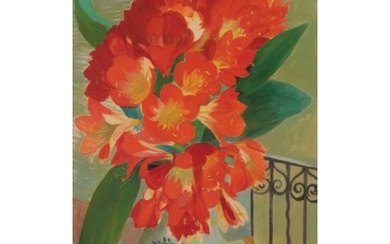 *OLGA LEHMANN (1912-2001) 'Clivias' still life botanical st...